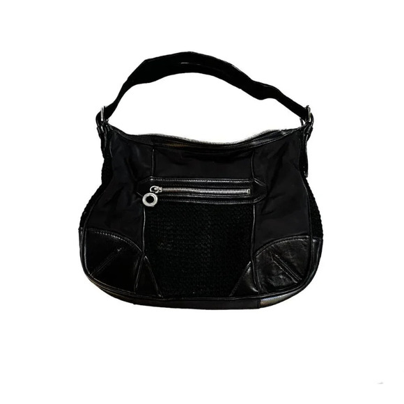 Cole Haan Black Leather and Canvas Handbag - Picture 12 of 12